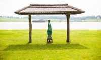 Holzpavillons schaffen einen harmonischen Raum für Entspannung und Meditation